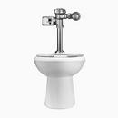 1.5 gpm Elongated One Piece Toilet in White with Battery Powered Flushometer