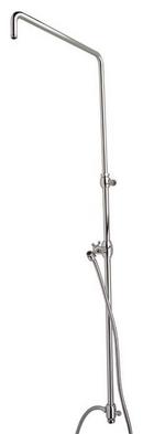 35-13/16 in. Shower Rail with Hose in Polished Nickel