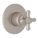 ROHL&reg; Satin Nickel Volume Control Valve Trim with Single Cross Handle 