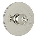 Single Cross Handle Pressure Balancing Valve Trim with Integrated Volume Control in Polished Nickel (Less Diverter)