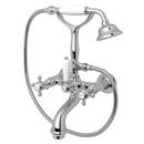10 gpm Wall Mount Exposed Tub Filler with Double Cross Handle in Polished Chrome