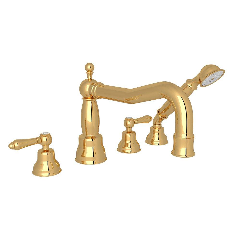 ROHL&reg; Inca Brass Two Handle Roman Tub Faucet 