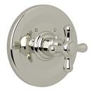 Thermostatic and Diverter Control Valve Trim Only with Single Cross Handle in Polished Nickel