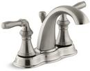 KOHLER Vibrant Brushed Nickel Two Handle Centerset Bathroom Sink Faucet 