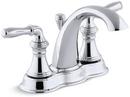KOHLER Polished Chrome Two Handle Centerset Bathroom Sink Faucet 
