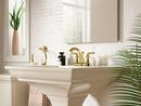 KOHLER Vibrant&reg; Polished Brass Two Handle Centerset Bathroom Sink Faucet 
