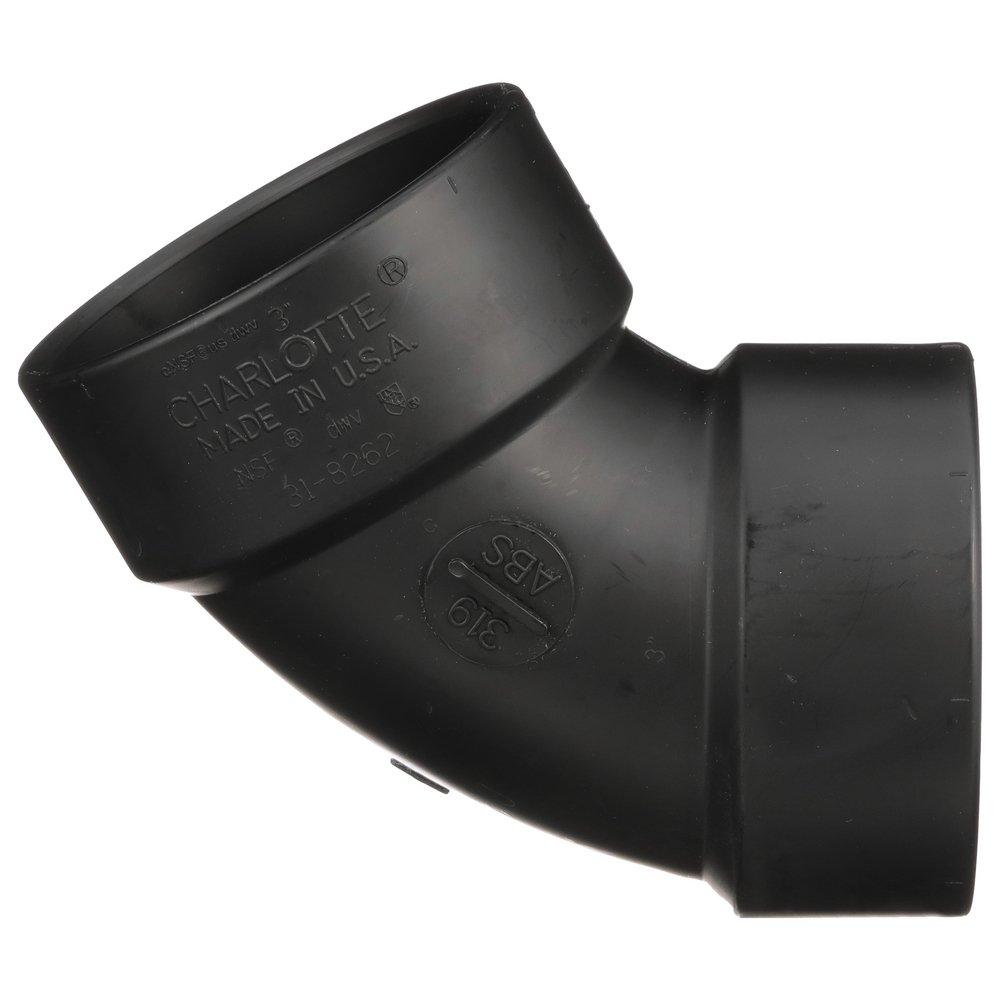 Black ABS DWV 60&deg; Elbow 