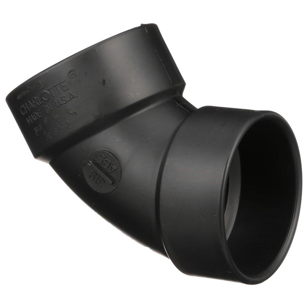 Black ABS DWV 60&deg; Elbow 