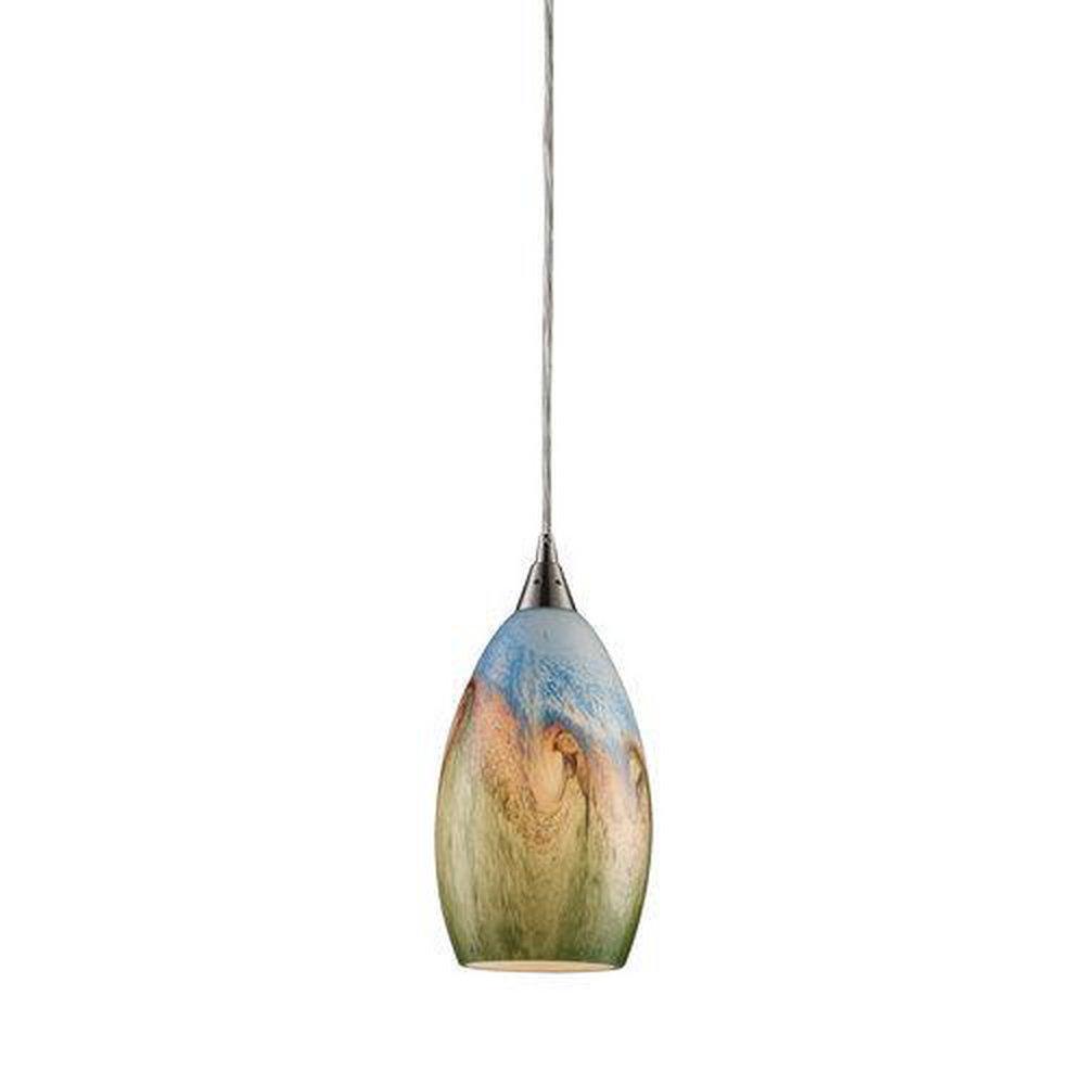 Elk Home Satin Nickel 10 in. 100 W 1-Light Medium Pendant 