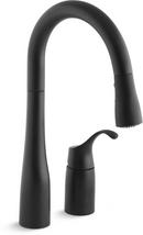 KOHLER Matte Black Single Handle Pull Down Kitchen Faucet 