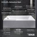 KOHLER White 60 x 32 in. Soaker Alcove Bathtub Right Drain 