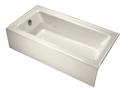 KOHLER Biscuit 60 x 32 in. Soaker Alcove Bathtub Left Drain 