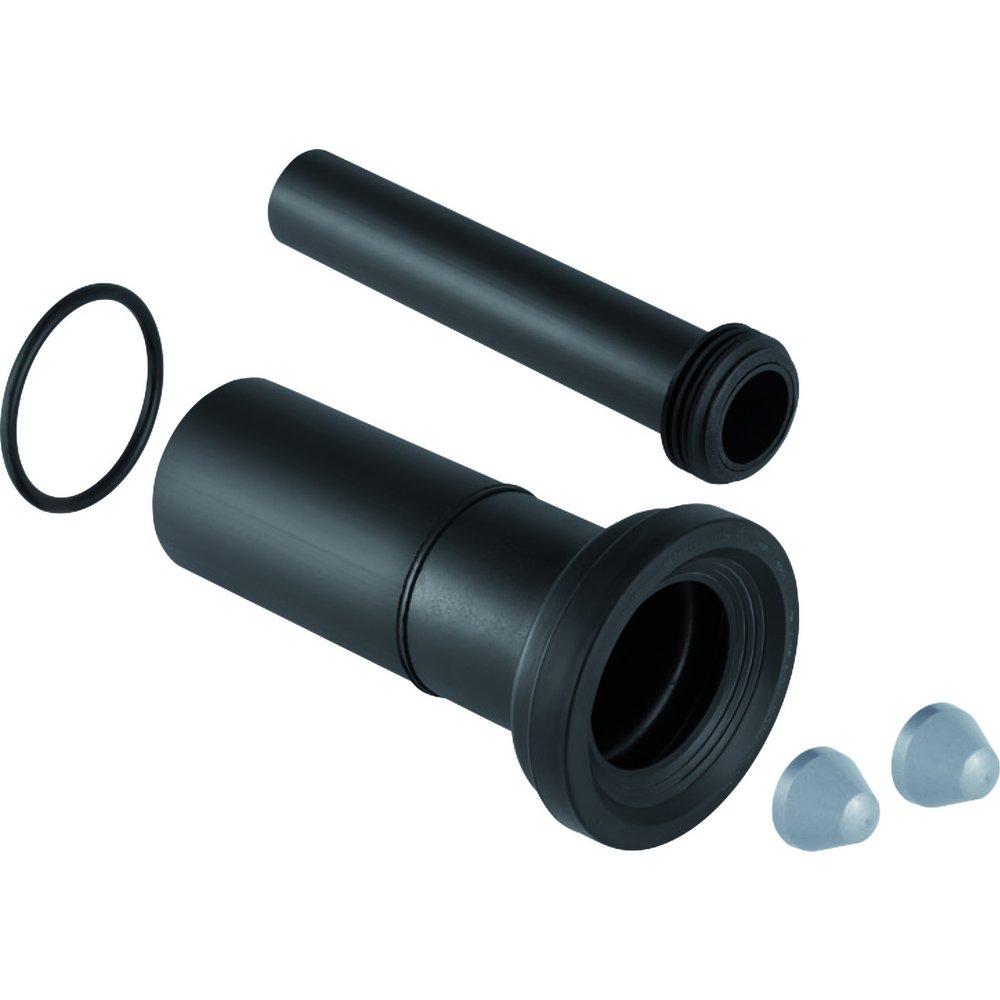 Geberit Matte Chrome HDPE Connector Set for Extended Installation and Mounting Hardware 