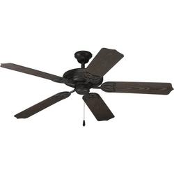 52 in. 5-Blade Indoor/Outdoor Patio Ceiling Fan in Forged Black