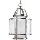 1-Light Hall and Foyer Ceiling Light in Brushed Nickel