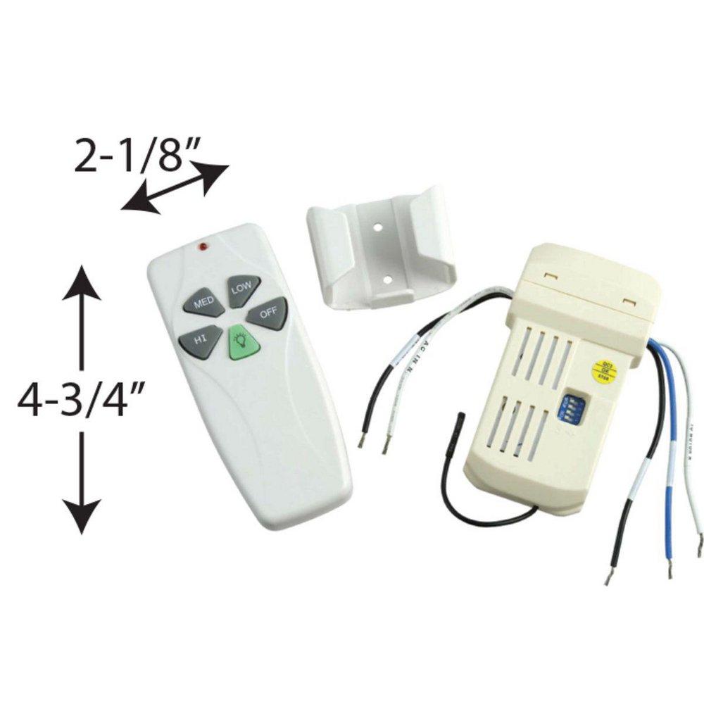 Progress Lighting White Fan and Light Hand Held Remote 