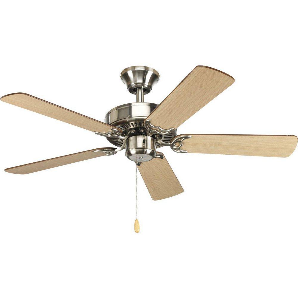 Progress Lighting Brushed Nickel 42 in. 5-Blade Ceiling Fan 