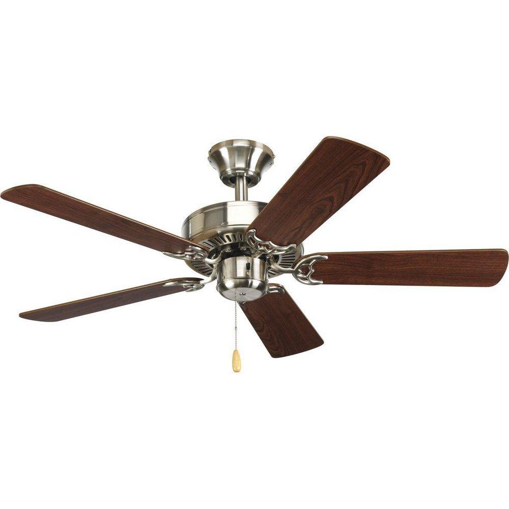 Progress Lighting Brushed Nickel 42 in. 5-Blade Ceiling Fan 