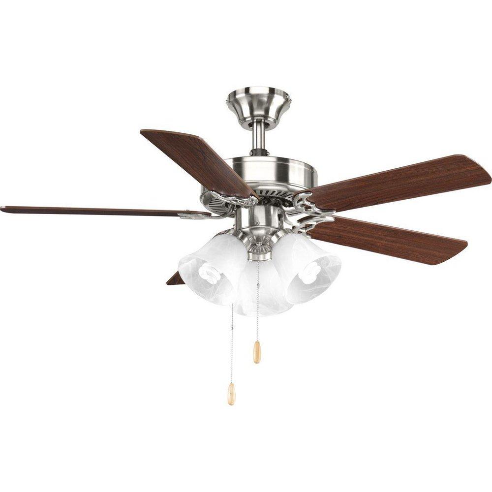 Progress Lighting Brushed Nickel 42 in. 5-Blade Ceiling Fan 