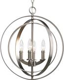 Progress Lighting Burnished Silver 4 Light 60W Sphere Foyer Lantern with Pivoting Interlocking Rings 