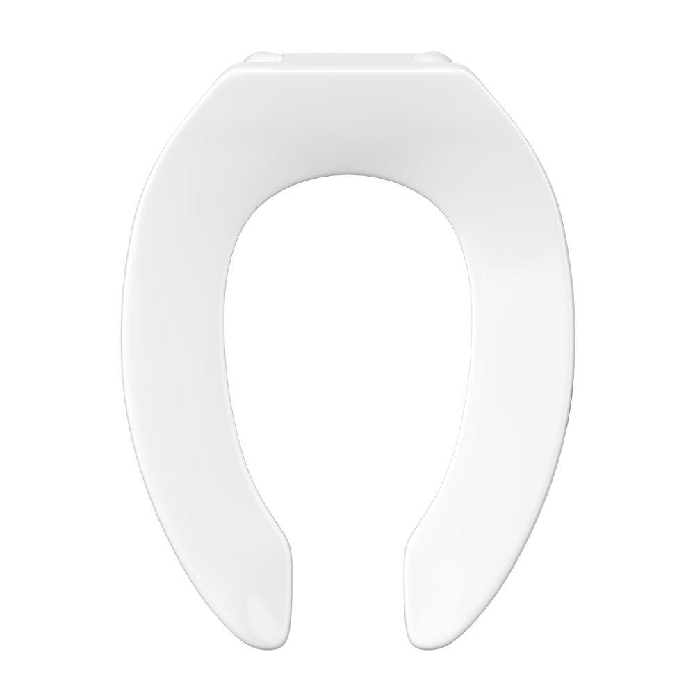 PROFLO&reg; White Elongated Open Front Toilet Seat 