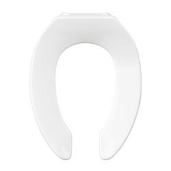 Elongated Open Front Toilet Seat in White