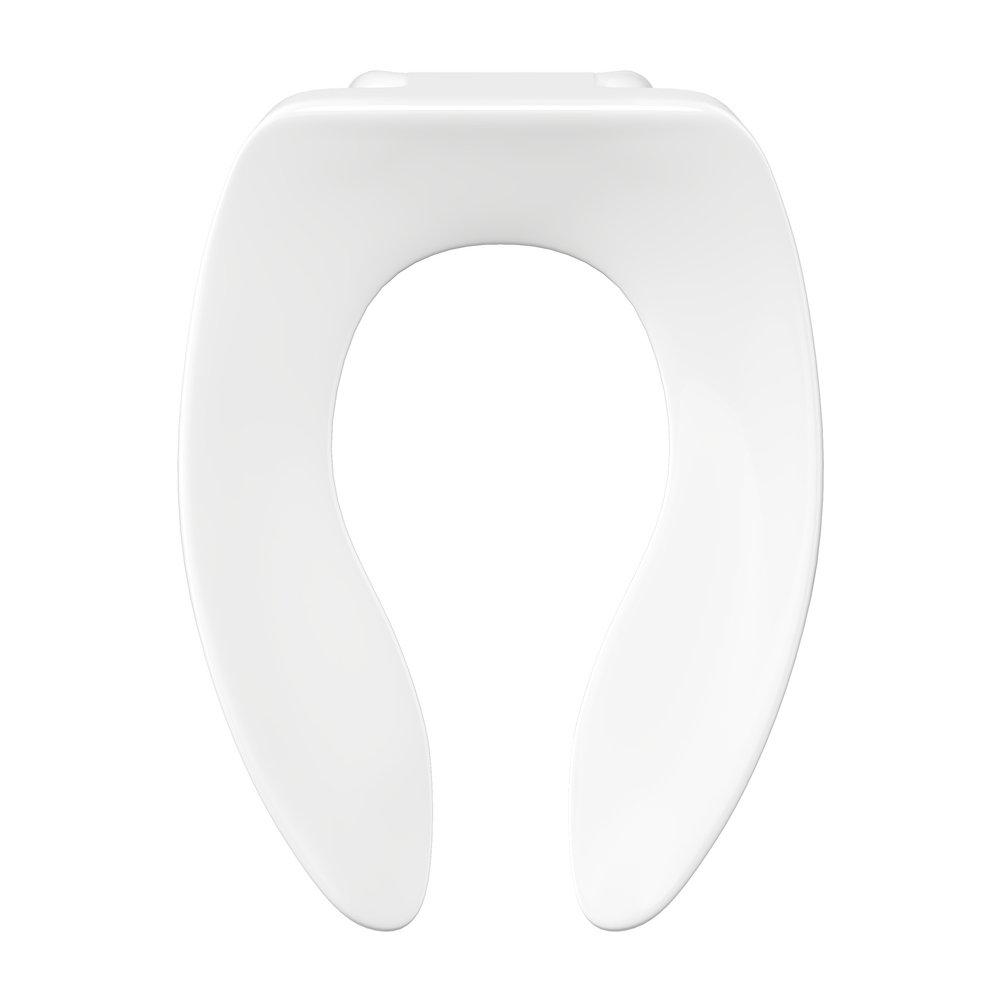PROFLO&reg; White Elongated Open Front Toilet Seat 