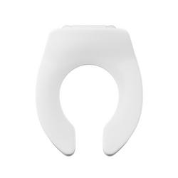 Elongated Open Front Toilet Seat in White