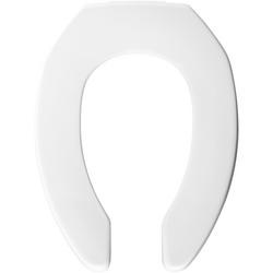 Elongated Open Front Toilet Seat in White