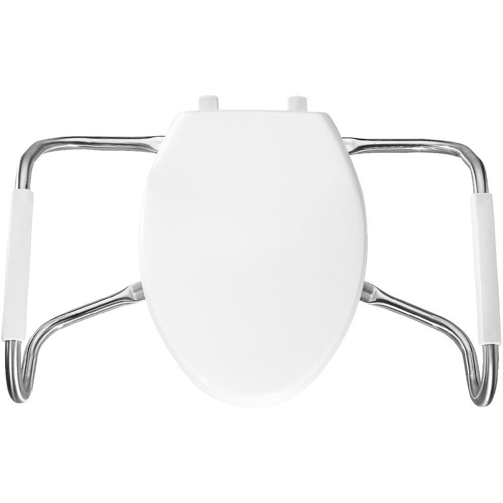 Bemis White Plastic Elongated Closed Front Toilet Seat 