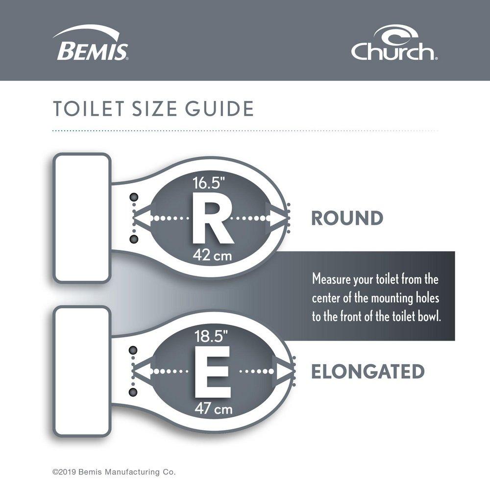 Bemis White Round Open Front with Cover 