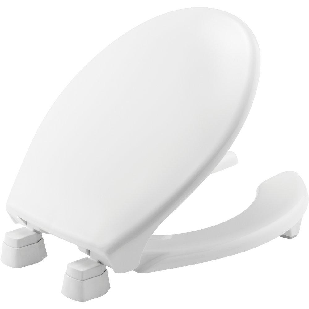 Bemis White Round Open Front with Cover 
