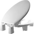 Elongated Open Front Toilet Seat with Cover in White