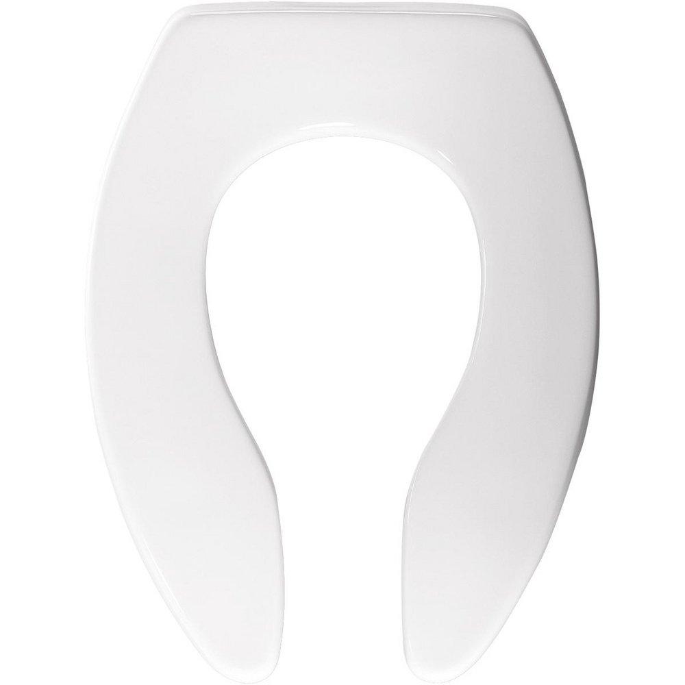Church Seat White Elongated Open Front Toilet Seat 