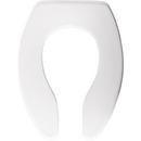Church Seat White Elongated Open Front Toilet Seat 