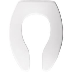 Elongated Open Front Toilet Seat in White