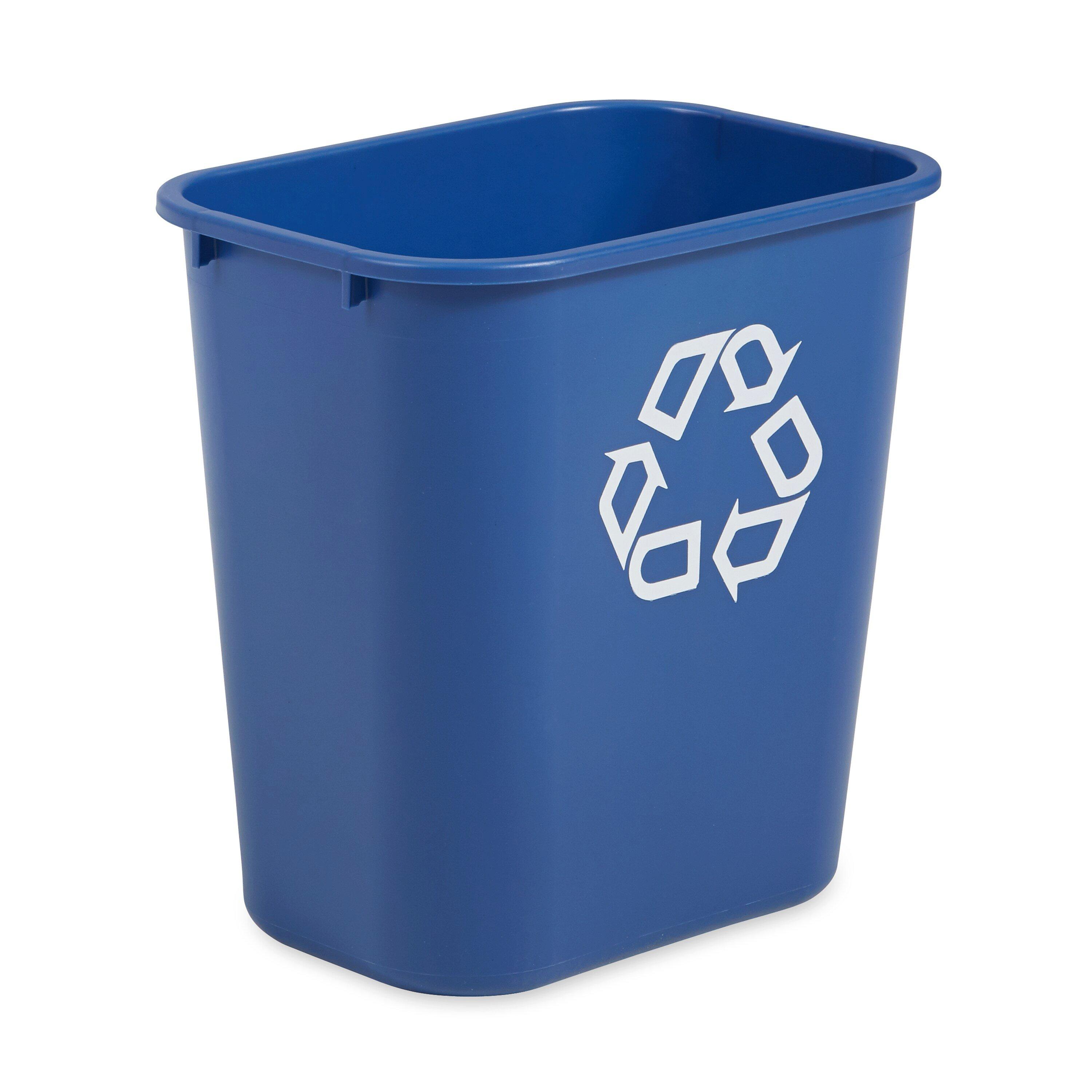 Rubbermaid Blue 15 x 14-1/2 in. Plastic Recycling Container in Blue 