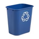 Rubbermaid Blue 15 x 14-1/2 in. Plastic Recycling Container in Blue 