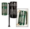 22 gal Pole or Wall Mount Waste Container in Black