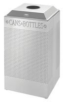 Rubbermaid Silver Metallic Recycling Container in Silver Metallic 