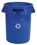 27-77/100 x 25 in. 32 gal Plastic Recycling Container in Blue