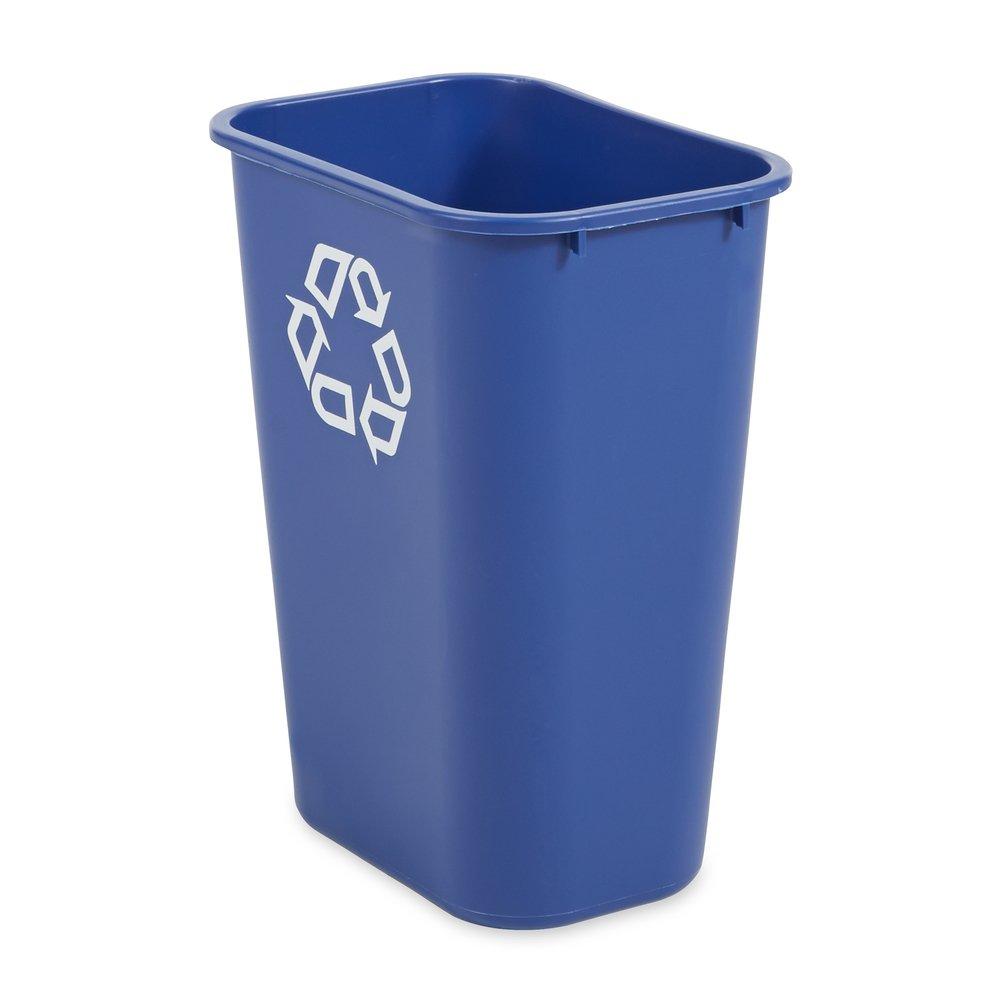 Rubbermaid Blue 41-1/4 qt Deskside Recycling Container 