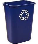 Rubbermaid Blue 41-1/4 qt Deskside Recycling Container 