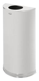 Rubbermaid Stainless Steel 12 gal Half Round Open Receptacle Top Waste Container 