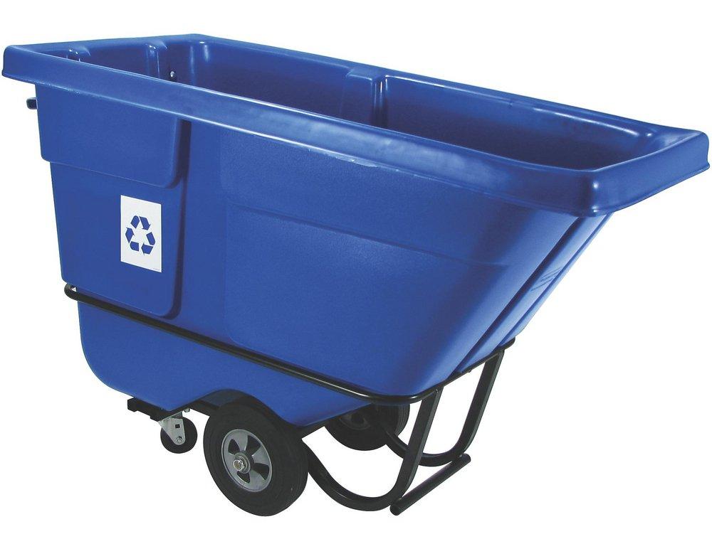 Rubbermaid Blue 60-1/2 in. Standard Duty Recycling Tilt Truck in Blue 