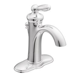 Single Handle Monoblock Bathroom Sink Faucet in Chrome