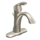 Single Handle Monoblock Bathroom Sink Faucet in Brushed Nickel