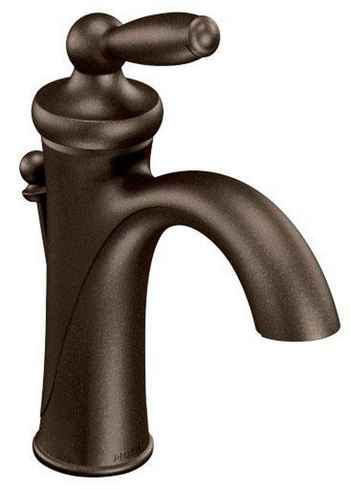 Moen Oil Rubbed Bronze Single Handle Monoblock Bathroom Sink Faucet 