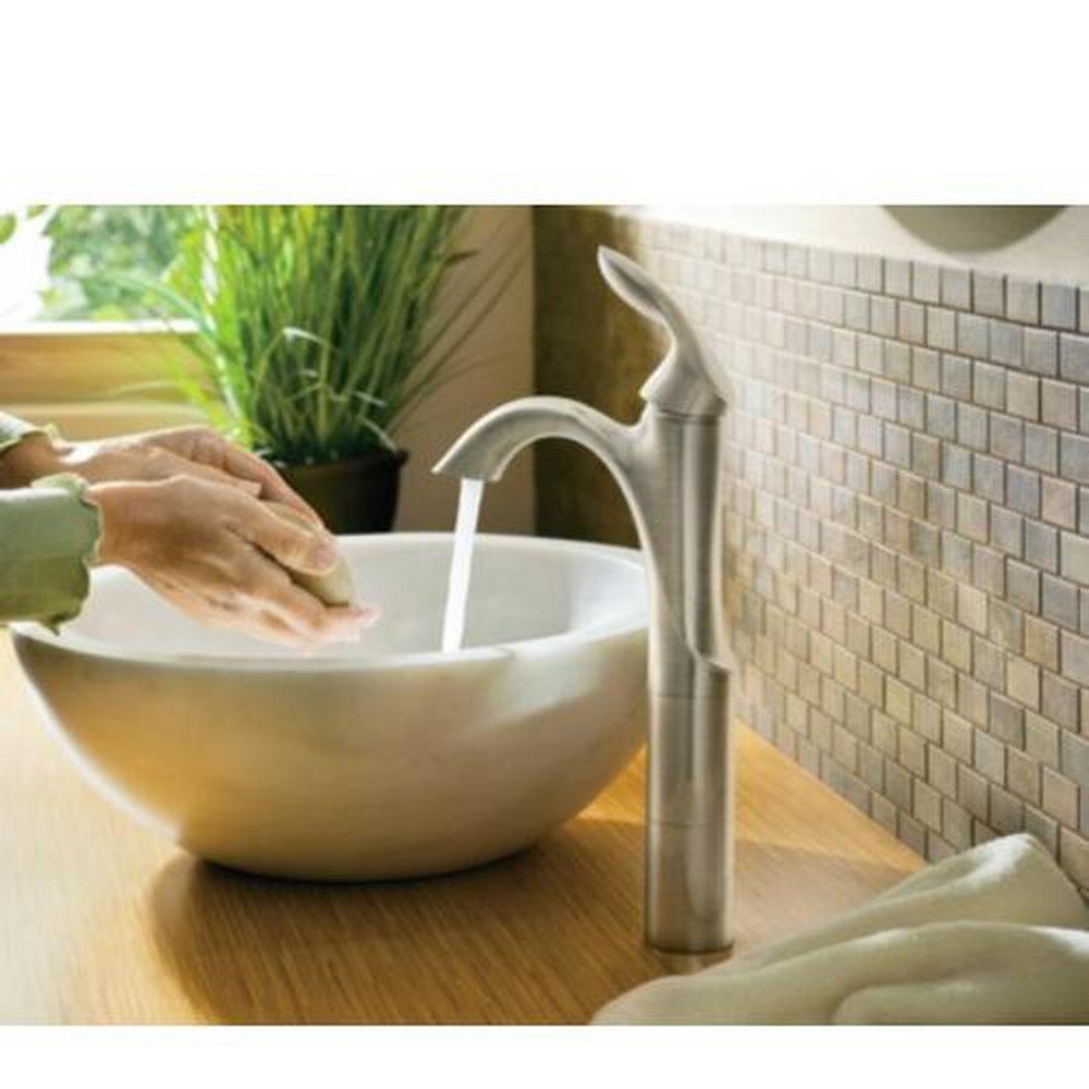 Moen Oil Rubbed Bronze Single Handle Monoblock Bathroom Sink Faucet 