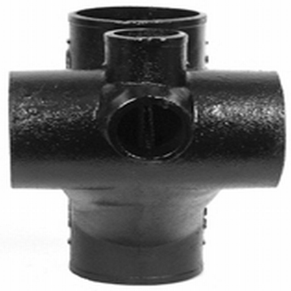 Black No Hub Cast Iron Cross 